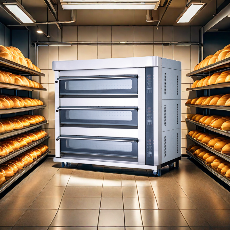 Commercial Kitchen Oven - Customized 3 Deck 6 Trays Commercial