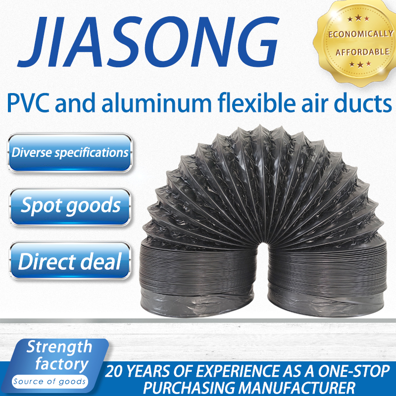 Commercial Kitchen Exhaust Hood - Black Exhaust Flexible Duct with Venting