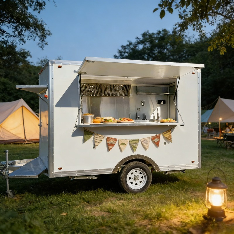 Mobile Snack Food Truck With F - Commercial Kitchen Griddle ulasan dan harga