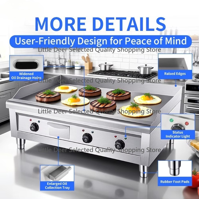 16mm Commercial Restaurant Kit - Commercial Kitchen Griddle ulasan dan harga