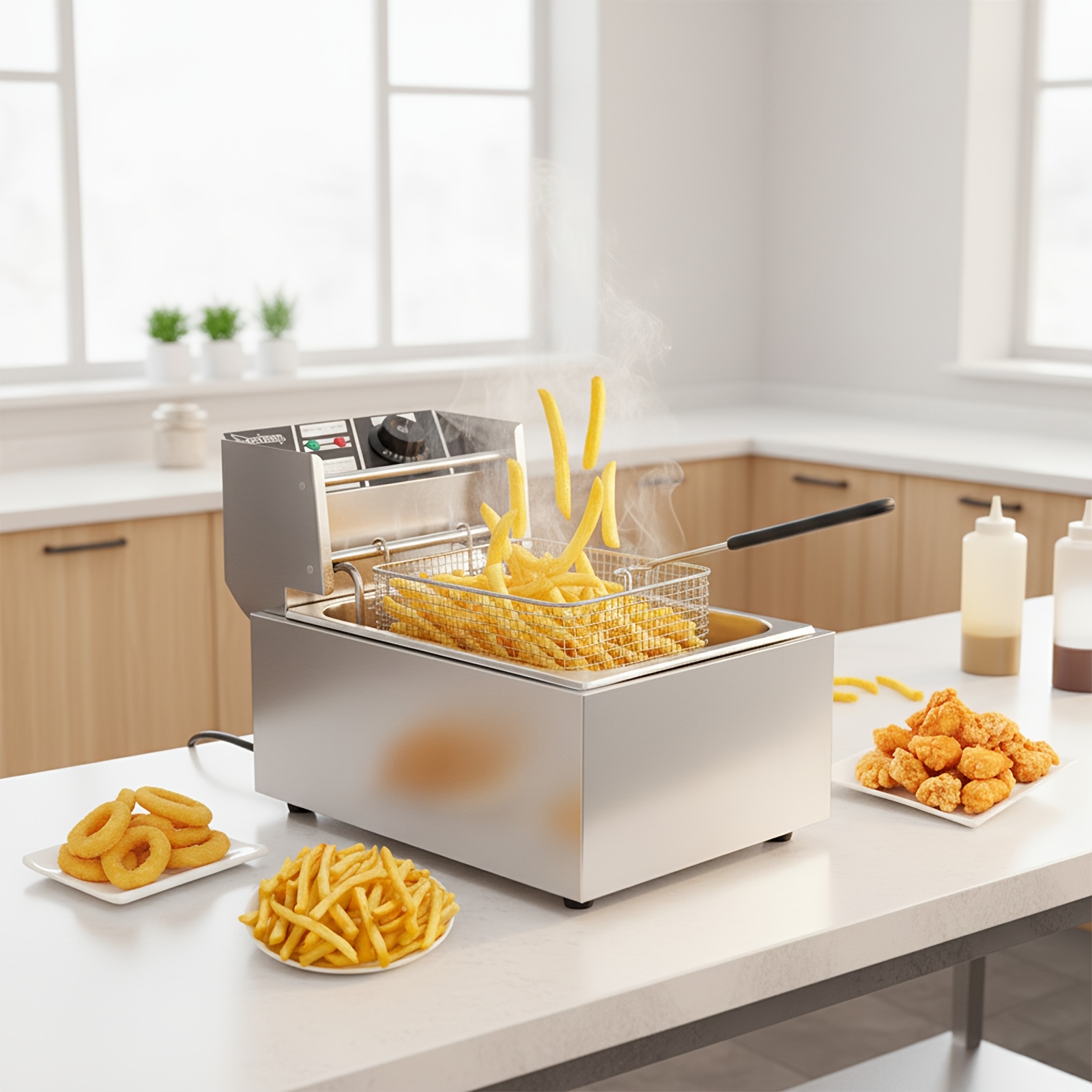 Electric Deep Fryer Adjustable - Commercial Kitchen Deep Cleaning ulasan dan harga
