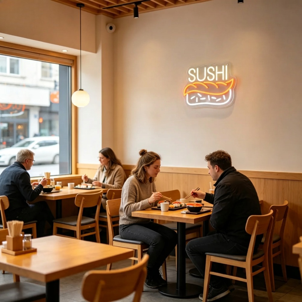 Sushi Neon Sign LED Wall Art L - Commercial Kitchen Lighting Design ulasan dan harga