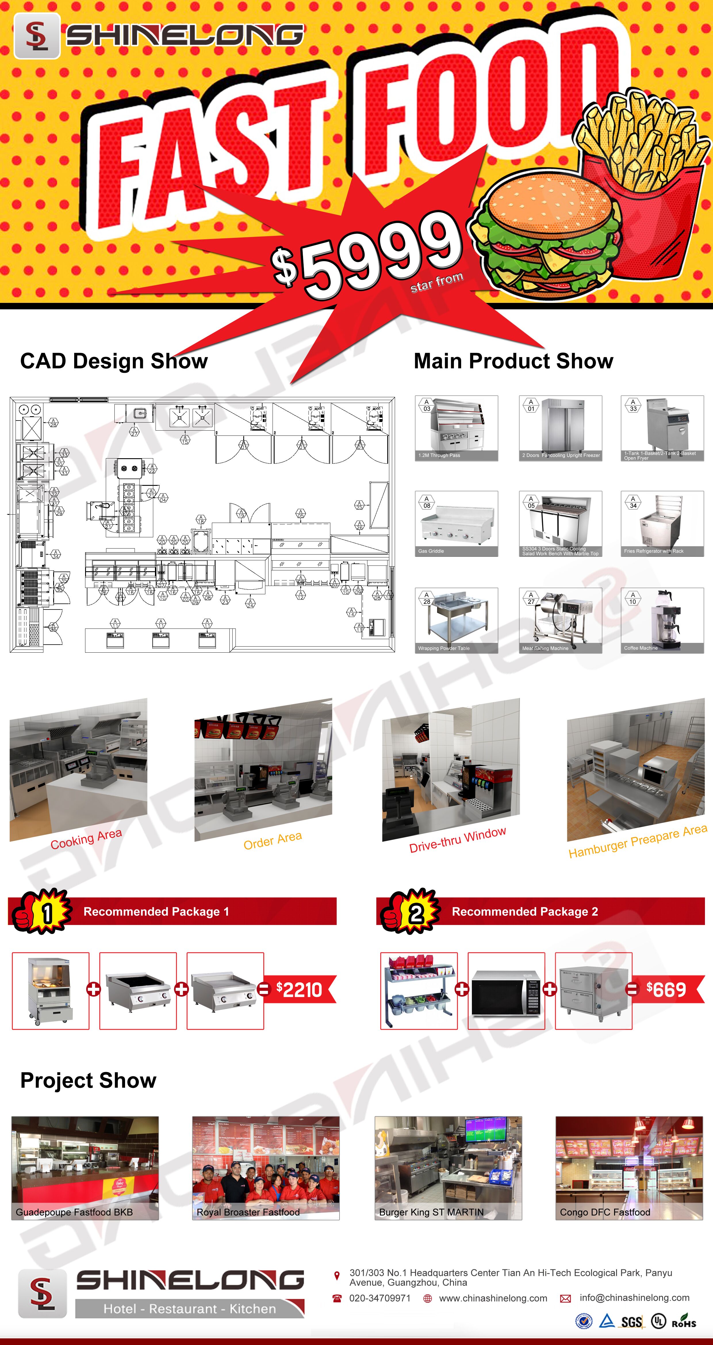 Fast Food Restaurant Equipment - Commercial Kitchen Layout ulasan dan harga