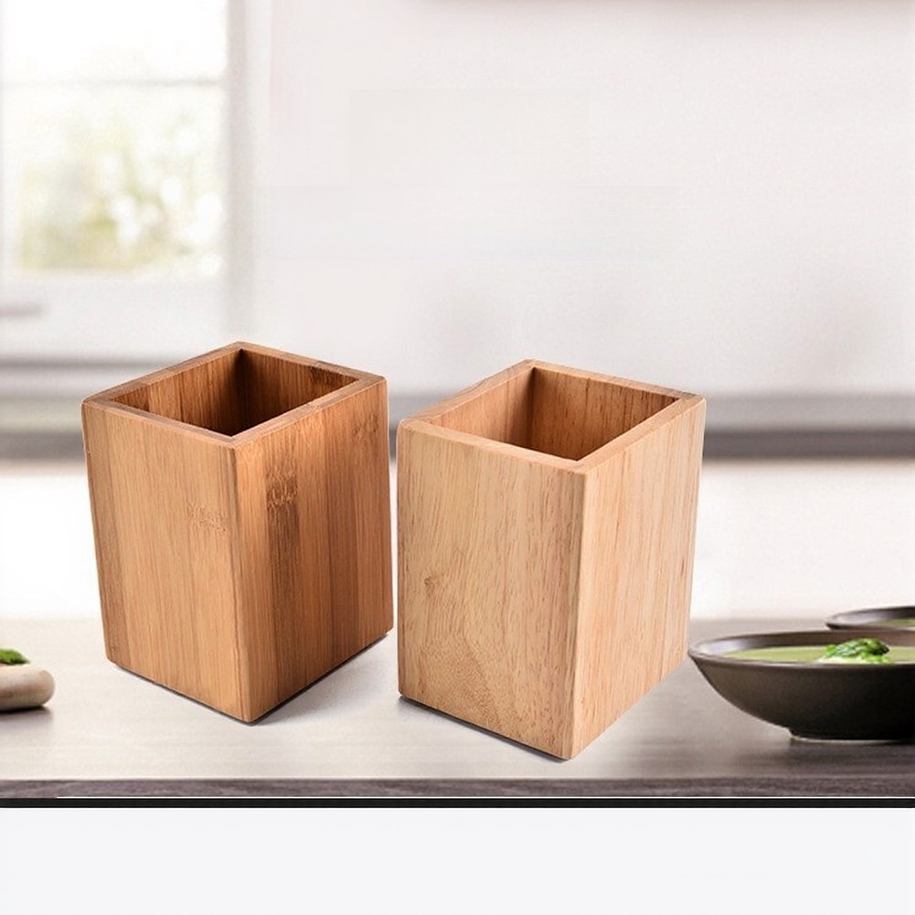 Solid Wood Utensil Holder for  - Commercial Kitchen Layout ulasan dan harga